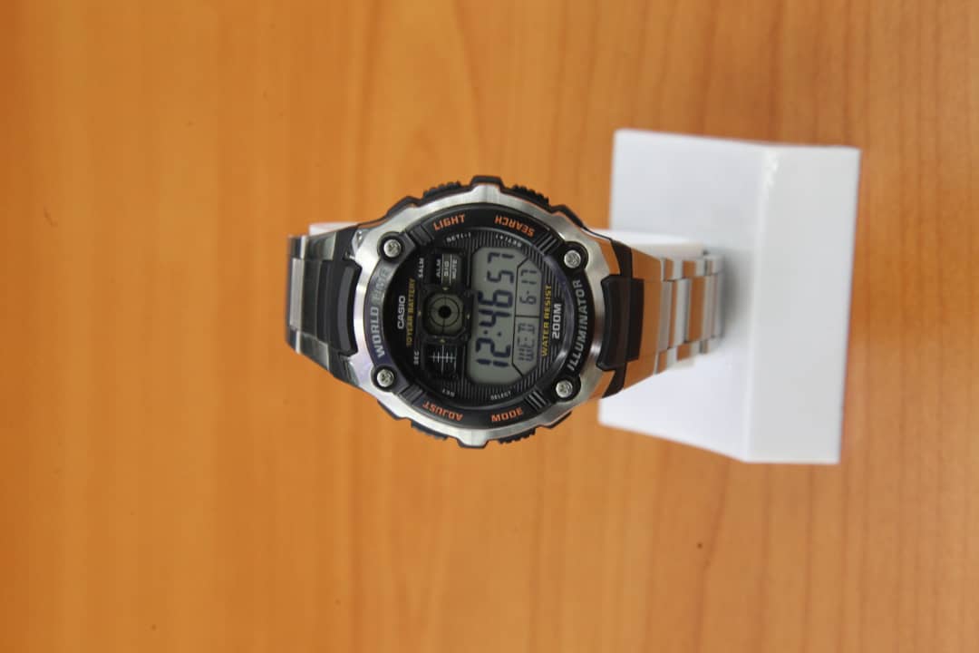 World Time Casio Brand  Stainless Steel Watch #1