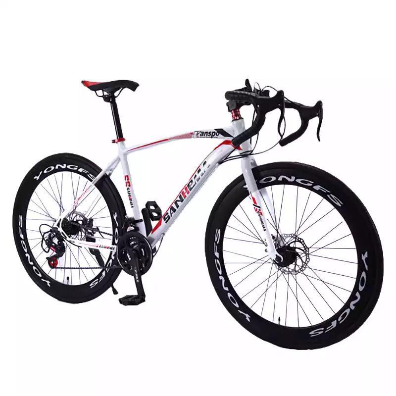 Sanhema Road Racing Bike 21 Gears Carbon Steel  26 inches Frame – WHITE #2