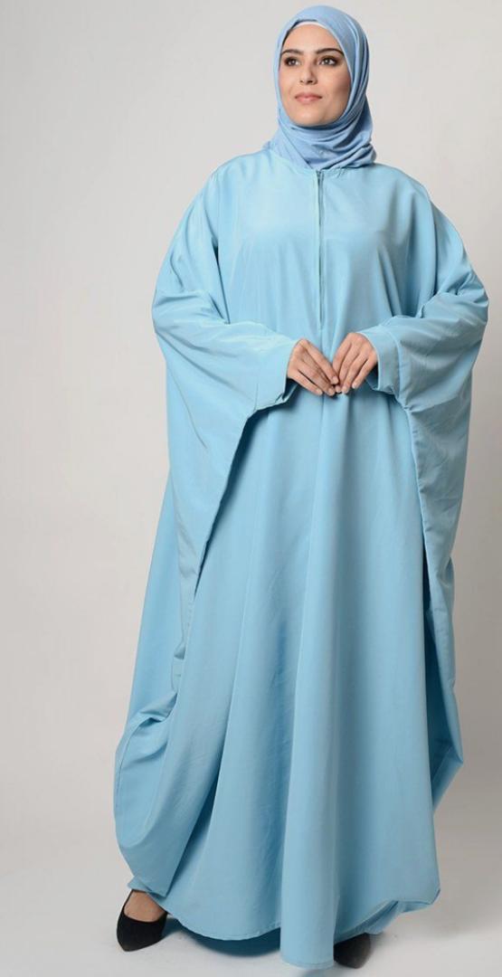 blue jilbab with blue hijab