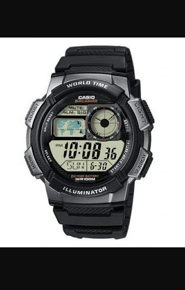 World Time Casio Brand Non Stainless Steel Watch #1