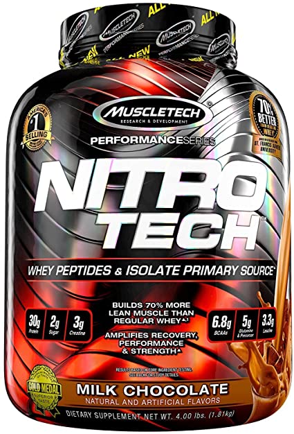NitroTech Performance Series Whey Isolate Chocolate 4lb #1