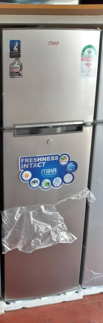 Double Door Gray Refrigerator Freshness intact