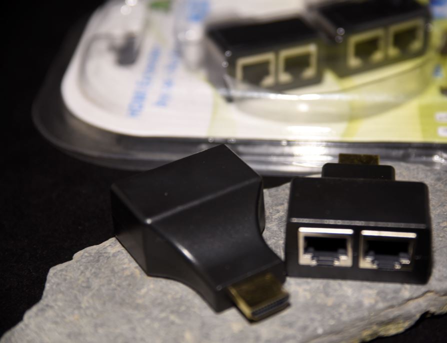 2 Pcs HDMI To Dual Port RJ45 Cat 5e/6 UTP LAN