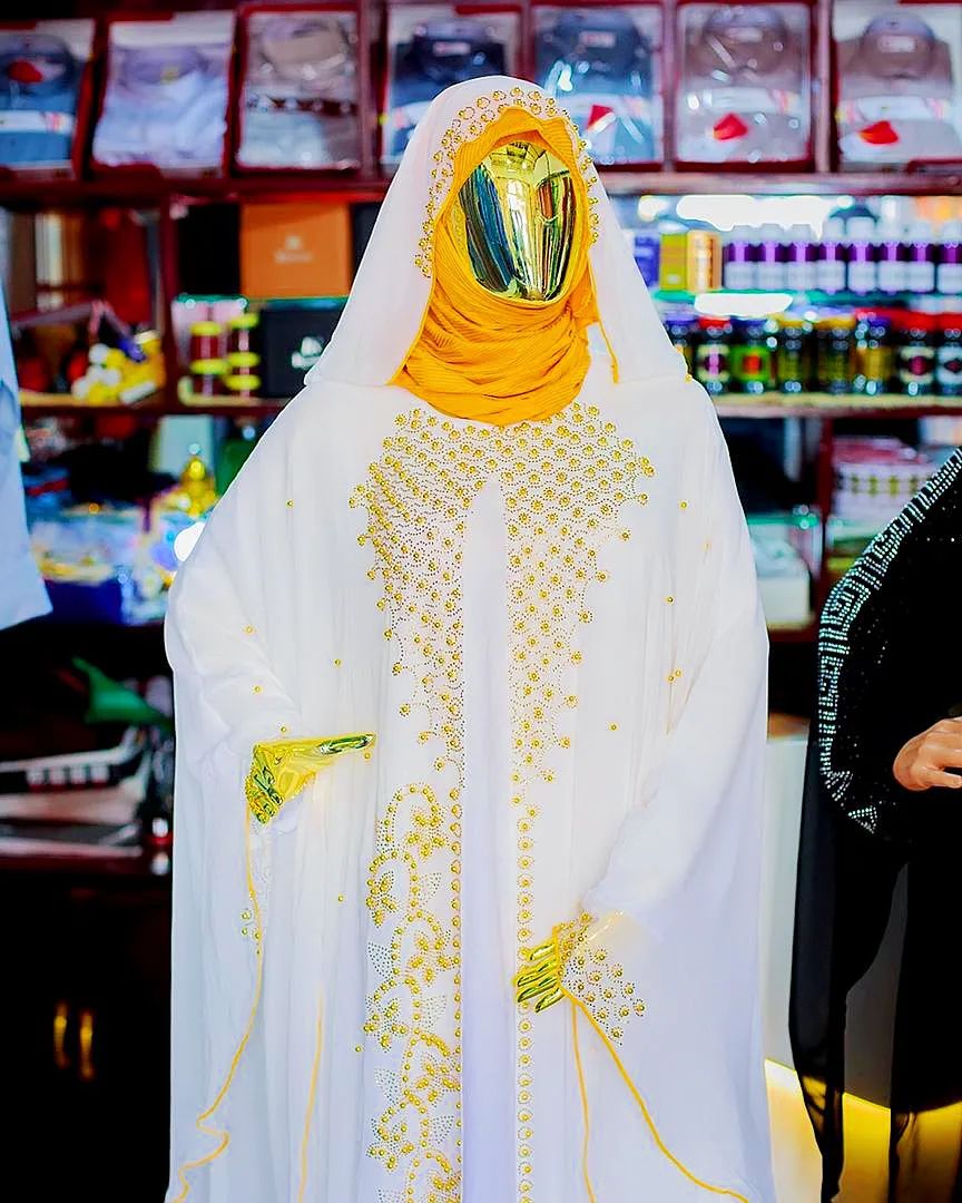 White colored jilbab combined with yellow #1