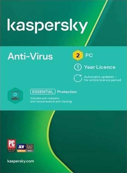kaspersky antivirus  2 user / 2021 / 1 yea rs